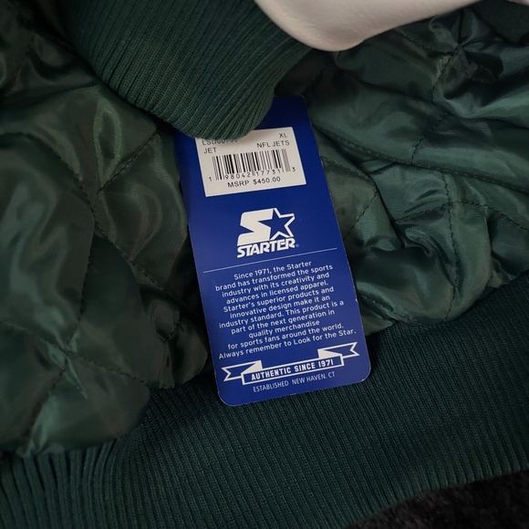 Starter New York Jets Varsity Full-Snap Jacket XL - Picture 7 of 7